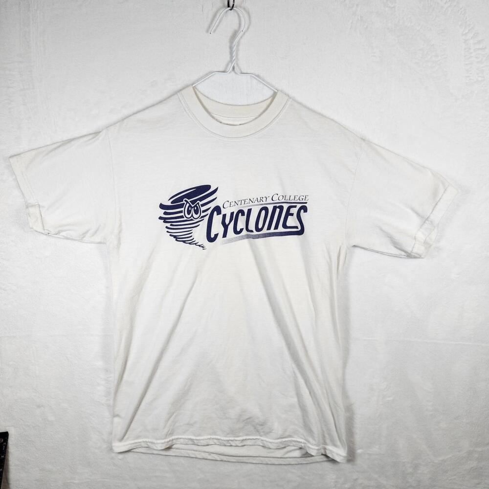Vintage Centenary‎ College Cyclones Tshirt White Size Medium